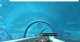 Cyclists from TeamODZ compete in a virtual race, showcasing teamwork and strategy in a stunning underwater setting.