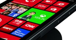 Nokia smartphone on wireless charging pad featuring lively app icons and Verizon connectivity, showcasing modern design.
