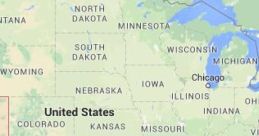 Map showing regions of the United States, highlighting states and major cities for location identification.