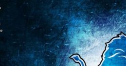 Lions logo on a textured blue background, showcasing team spirit and energy for sports fans and enthusiasts. HELLLLLLLLA!