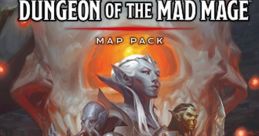 Cover art of Waterdeep’s Dungeon of the Mad Mage map pack, featuring iconic D&D creatures and adventurers in a dark setting.