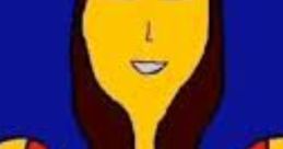 A vibrant cartoon woman in a red top smiles confidently, set against a bold blue background, adding a touch of humor.