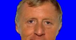 Chris Tarrant, British television presenter, smiling in a suit against a blue background, known for hosting game shows.