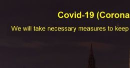 London's skyline at night with a Covid-19 safety message, highlighting health measures in the city.