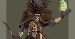 Kauket the Kenku, a mystical bird-like rogue with a glowing orb, ready for adventure in D&D.