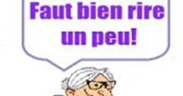 Bichette character encourages laughter with the text "Faut bien rire un peu!" promoting joy and humor.