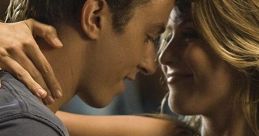 Romantic dance scene from "Footloose" featuring two young adults sharing a heartfelt moment of connection and joy.