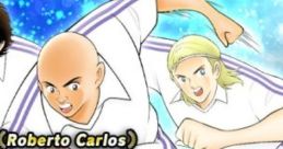 Roberto Carlos and Guti sprinting forward in dynamic action, showcasing powerful effects in Captain Tsubasa (JPN) - Effects (NES).