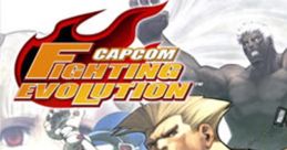 Cover art for Capcom Fighting Evolution featuring iconic characters from the series, showcasing thrilling combat action.