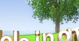 Exciting golf moment in Announcer - Voices (Wii), featuring a character about to make a hole-in-one shot.