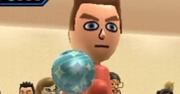 Mii character preparing to bowl in Wii Party U, showcasing engaging voice interactions and fun gameplay moments.