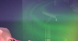 Intense scene of a Team Fortress 2 character experiencing fear, with vibrant green mist in a dark setting.