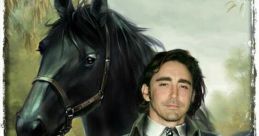 Character art featuring a man in stylish attire holding a black horse, evoking an enchanting D&D fantasy theme.