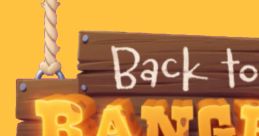 Colorful wooden sign reading 'Back to Ranger Ranch' with a vibrant yellow background, inspired by BRAWL STARS.