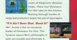 Dinosaurs for Hire Tom Mason's Dinosaurs for Hire - Video Game