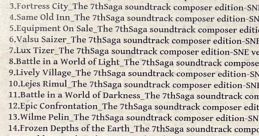 The 7th Saga tracks Composer's Edition - Video Game