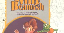 Cover art for The Adventures of Willy Beamish, featuring Willy on a skateboard with a green frog mascot and promotional text.