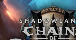World of Warcraft: Shadowlands - Chains of Domination logo featuring epic fantasy design and Blizzard Entertainment branding.