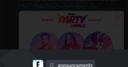 Add updates from the announcements channel to your Discord server for Fortnite's Party Royale event featuring top artists.