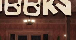 Doors game entrance in Roblox, featuring iconic wooden doors and atmospheric lighting, part of the DOORS OST series.