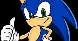 Sonic the Hedgehog gives a thumbs up, showcasing his iconic blue design and adventurous spirit, ready for action!