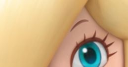 Close-up of Princess Rosalina from Super Mario, showcasing her iconic features, vibrant blue eyes, and flowing blonde hair.
