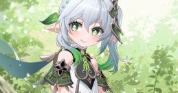 Nahida character illustration, featuring her enchanting design and nature backdrop, perfect for Genshin Impact fans.