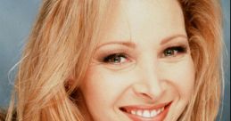 Joyful portrait of Lisa Kudrow, showcasing her signature smile and elegant hairstyle, radiating charisma and charm.