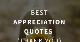 Appreciation