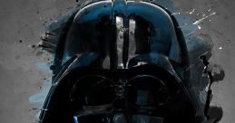 Darth Vader's iconic helmet features bold artistry, showcasing the dark side of the Force in stunning detail.