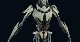 Detailed figure of General Grievous from Star Wars, showcasing his unique robotic design and menacing stance.