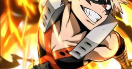 Bakugo unleashes his explosive powers in My Hero Academia, showcasing his intense determination and dynamic action.