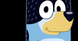 Bluey Heeler, the lovable cartoon dog, stands cheerfully with a bright blue coat and playful expression.