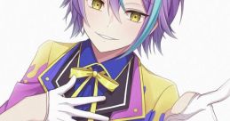 Rui Kamishiro from Project SEKAI, showcasing a captivating pose in vibrant, colorful attire with playful expressions.