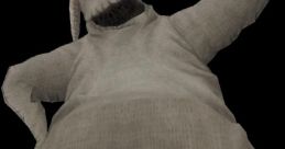 Oogie Boogie from Kingdom Hearts, a large, spooky character with a burlap texture, raising his arm in a playful pose.