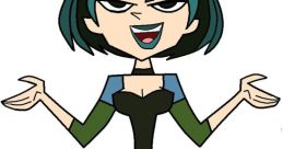 Gwen from Total Drama showcasing her signature style and confident personality in a cartoon scene.