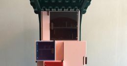 Colorful storage library design with unique compartments, perfect for organizing books and educational materials. Sponge Library concept.