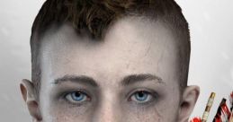 Atreus features striking blue eyes and a determined expression, showcasing his journey in Norse mythology adventure.