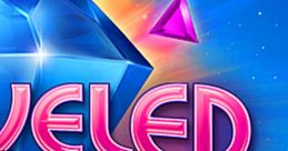 Colorful Bejeweled 3 logo featuring gemstones and mystical book, showcasing the classic puzzle game's vibrant aesthetic.