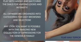 Explore diverse facial expressions in the Human Expression Library for Genesis 8, featuring happy, bold, and fearful looks.