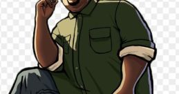 Big Smoke character from Grand Theft Auto San Andreas, featuring 8-bit art style and iconic green shirt.