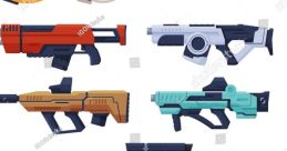 Futuristic weapons Library The of futuristic weapons fills the air in S Library, creating an immersive experience for those