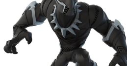 Black Panther figurine from Disney Infinity, showcasing detailed features and dynamic pose for Marvel fans and collectors.