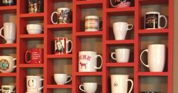 Coffee cup Library In the cozy sanctuary of the Coffee Cup's Library, the of a takeaway cup being placed gently on a