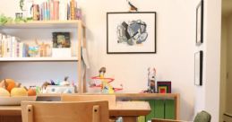 Wooden table Library
