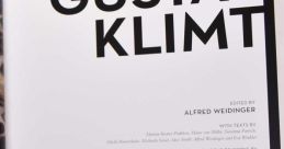 Gustav Klimt book cover edited by Alfred Weidinger, featuring a catalogue from the Weidinger Library and associated texts.