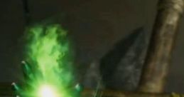 Ermac unleashes green energy in a scene showcasing his unique powers from the Netherrealm era of Mortal Kombat.