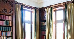 Drapes Library The thick curtain on the metal pole with metal eyelets shook as if in protest, creating a cacophony of