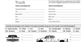 Pickup truck long approach and pass by right to left on dirt road medium speed Library