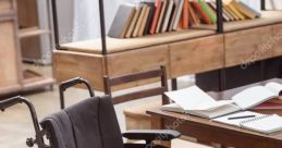 Empty wheelchair Library